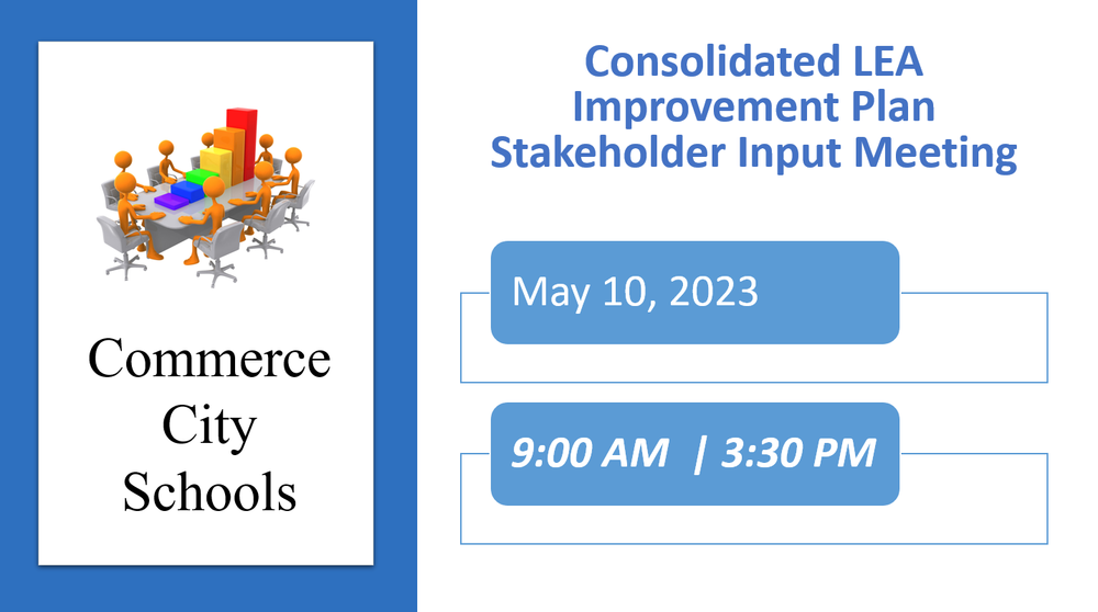 Consolidated LEA Improvement Plan Stakeholder Input Meeting (Virtual)