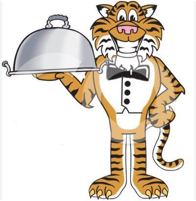 tiger with tray