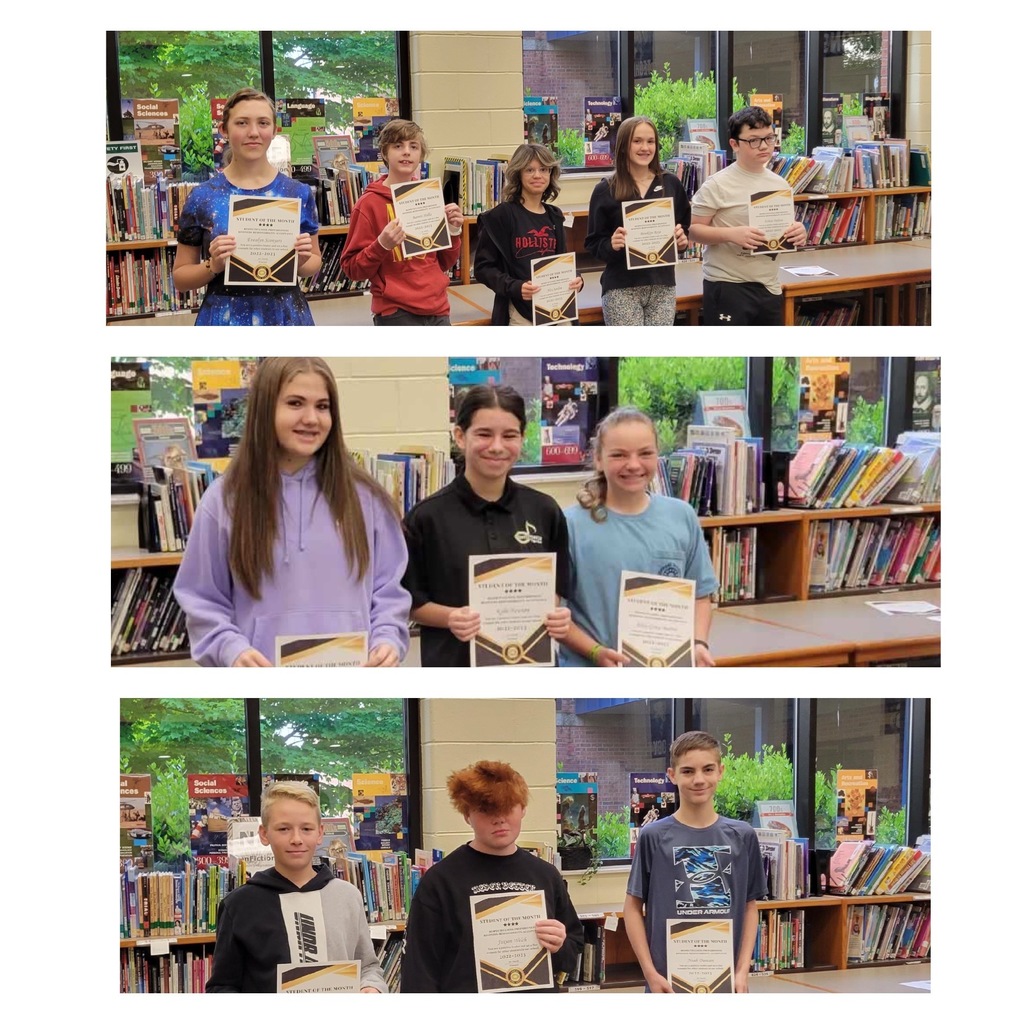 Congratulations to our 7th Grade Students of the Months!